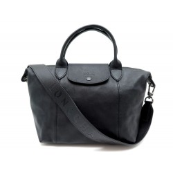 NEUF SAC A MAIN LONGCHAMP LE PLIAGE S L1512757001 BANDOULIERE EN CUIR NOIR 430€