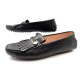  CHAUSSURES TOD'S MOCASSIN 37.5 37 CUIR NOIR 