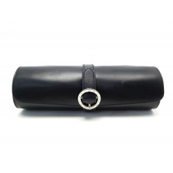 TROUSSE A BIJOUX BULGARI BVLGARI EN CUIR NOIR POCHETTE MONTRE WATCH JEWEL POUCH