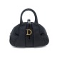 SAC A MAIN CHRISTIAN DIOR DOUBLE SADDLE EN TOILE NYLON NOIR HAND BAG PURSE 2560€