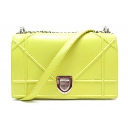 SAC A MAIN CHRISTIAN DIOR DIORAMA M M0422PNAG CUIR JAUNE BANDOULIERE BAG 2750€