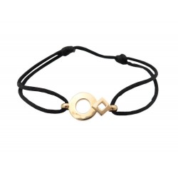 BRACELET LIEN TOURNAIRE SIGNE ECLIPSE ROND OR JAUNE 3.4 GR BIJOU GOLD JEWEL 660€