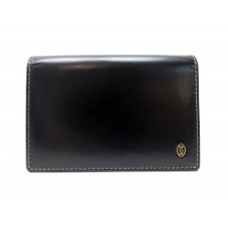 NEUF PORTE CARTES CARTIER MULTI-CARTES A RABAT EN CUIR NOIR CARDS HOLDER 330€