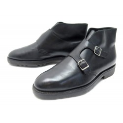 CHAUSSURES JOHN LOBB DEBEE 8E 42 BOTTINES BI BOUCLE CUIR NOIR +EMBAUCHOIRS 1095€