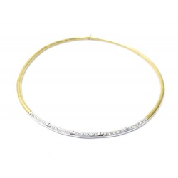 COLLIER POIRAY RAS DU COU FUSEAU OR JAUNE 18K ET DIAMANTS 0.5 CT NECKLACE CHOKER