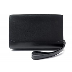 NEUF SAC POCHETTE A MAIN CARTIER EN CUIR NOIR HOMME BLACK LEATHER HAND BAG 800€