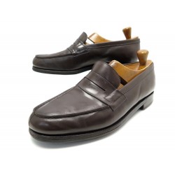 CHAUSSURES JM WESTON MOCASSINS 180 9.5D 43.5 EN CUIR MARRON LOAFERS SHOES 620€