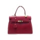 SAC A MAIN RENOUARD EN CUIR LEZARD ROUGE STYLE KELLY LEATHER HAND BAG 520€