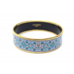 BRACELET HERMES LARGE TAILLE 19 EN EMAIL BLEU + BOITE ENAMEL JEWEL 495€