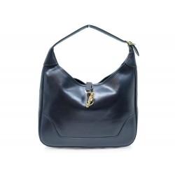 VINTAGE SAC A MAIN HERMES TRIM 31 EN CUIR BOX BLEU MARINE LEATHER HAND BAG 4200€