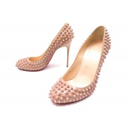 CHAUSSURES CHRISTIAN LOUBOUTIN ESCARPINS FIFI SPIKE 38 CUIR VERNIS SHOES 895€