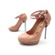 NEUF CHAUSSURES LANVIN 38.5 ESCARPINS EN CUIR BEIGE LEATHER COURT SHOES 625€