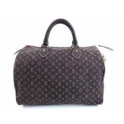 SAC A MAIN LOUIS VUITTON SPEEDY 30 MINI LIN EN TOILE MARRON HAND BAG PURSE 830€