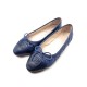 CHAUSSURES CHANEL G26250 36 BALLERINES LOGO EN CUIR MATELASSE BLEU SHOES 560€