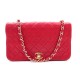  VINTAGE SAC A MAIN CHANEL TIMELESS CUIR MATELASSE ROUGE 