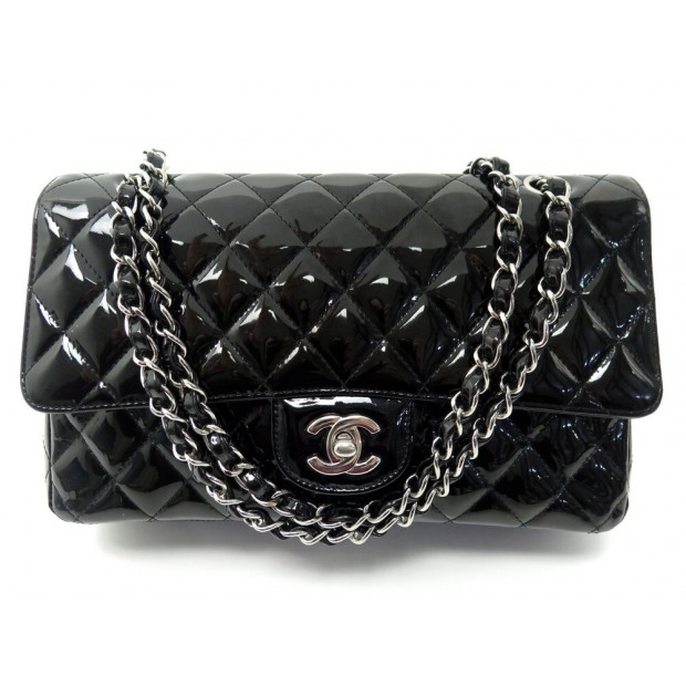 SAC A MAIN CHANEL CLASSIQUE 11.12 MEDIUM TIMELESS CUIR MATELASSE NOIR BAG 10300€