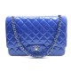 NEUF SAC A MAIN CHANEL TIMELESS MAXI JUMBO CUIR VERNIS BLEU ROYAL 