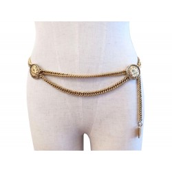 CEINTURE CHANEL CHAINE MEDAILLON EN METAL DORE 