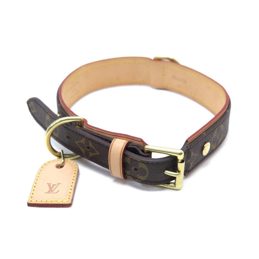 LOUIS VUITTON Monogram Baxter Dog Collar 1125157  FASHIONPHILE