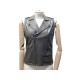 VESTE SANS MANCHE THE KOOPLES BUXTON T38 M CUIR GRIS FONCE LEATHER JACKET 425€