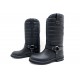 NEUF BOTTES CHANEL G30209 37.5 MOTO MOTARDES NOIR MATELASSE BIKER BOOTS 1650€