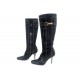 CHAUSSURES BOTTES A TALONS LOUIS VUITTON 40 EN DAIM NOIR BOITE BOOTS SHOES 1500€