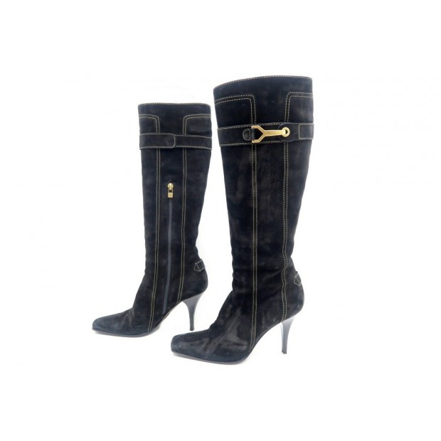  CHAUSSURES BOTTES LOUIS VUITTON CUIR NOIR 