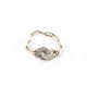 BAGUE DINH VAN CHAINE MENOTTES R8 207123 55 OR BLANC & DIAMANTS BOITE RING 970€