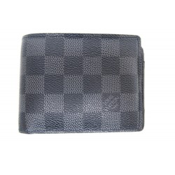 PORTEFEUILLE LOUIS VUITTON MULTIPLE N62663 EN TOILE DAMIER GRAPHITE WALLET 335€