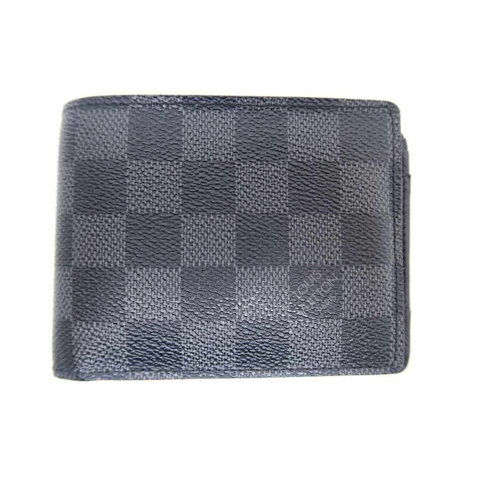 Vuitton Damier Graphite Portefeuille Multiple N62663 Noir Compact