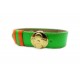 BRACELET LOUIS VUITTON WISH MONOGRAM CUIR VERNI VERT 