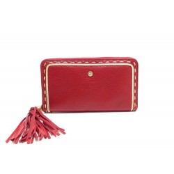 PORTEFEUILLE LANCEL PREMIERE FLIRT COMPAGNON CUIR ROUGE 