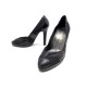 NEUF CHAUSSURES CHANEL ESCARPINS G26126 36 PYTHON ET TOILE NOIR NEW SHOES 1650€