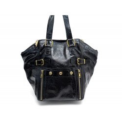 SAC A MAIN YVES SAINT LAURENT DOWNTOWN 202649 EN CUIR VERNIS NOIR HAND BAG 1270€