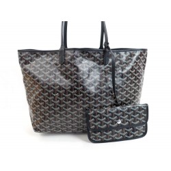 NEUF SAC A MAIN GOYARD SAINT LOUIS PM 33 CM EN TOILE NOIR HAND BAG PURSE 1040€