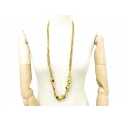 COLLIER CHANEL SAUTOIR GRIPOIX 100 CM METAL DORE 202 GR PIERRES NECKLACE 950€