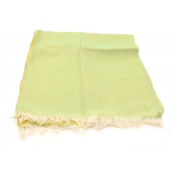 ETOLE HERMES H FOULARD EN MOUSSELINE DE SOIE VERT JAUNE GREEN SILK SCARF 705€