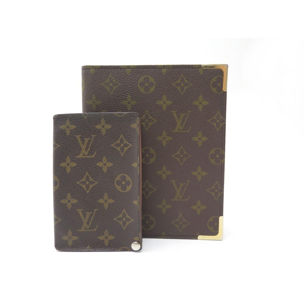 Couverture passeport cloth card wallet Louis Vuitton Brown in