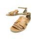 NEU CHAUSSURES HERMES SANDALES SANTORINI 182140Z 40.5 EN CUIR CAMEL SHOES 650€