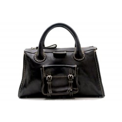 SAC A MAIN CHLOE EDITH CUIR NOIR 