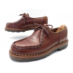 CHAUSSURES PARABOOT MICHAEL 7.5 41.5 DERBY EN CUIR MARRON EMBAUCHOIRS SHOES 325€