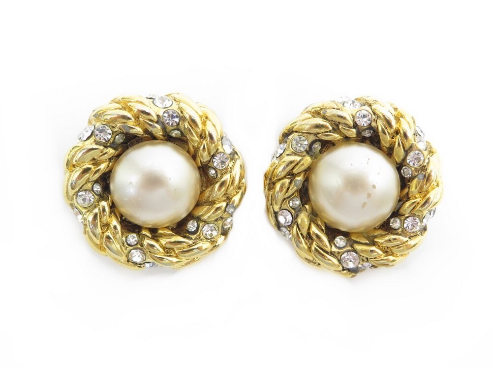 Louis Vuitton Earrings Boucle D'oreille Angel Love Faux Pearl with  Pouch