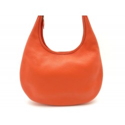 SAC A MAIN HERMES GOYA EN CUIR CLEMENCE ORANGE PORTE EPAULE HAND BAG PURSE