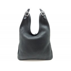 SAC A MAIN HERMES MASSAI EN CUIR TOGO NOIR PORTE EPAULE LEATHER BAG PURSE 3500€