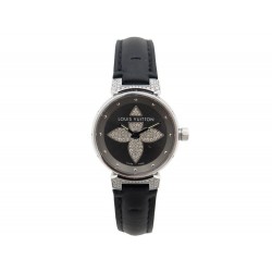 MONTRE LOUIS VUITTON TAMBOUR FOREVER Q121F 28 MM DIAMANT EN ACIER WATCH 6800€