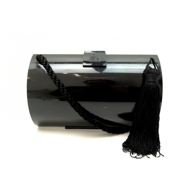 SAC A MAIN LANVIN MINAUDIERE DU SOIR ARPEGE NOIR + BOITE HAND BAG CLUTCH 1500€