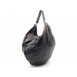 SAC A MAIN CHANEL CABAS CUIR NOIR 