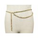 CEINTURE CHANEL CHAINE EN METAL DORE & LACET EN SOIE 75 CM CHAIN SILK BELT 1290€