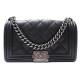 SAC A MAIN CHANEL BOY MEDIUM EN CUIR MATELASSE NOIR BANDOULIERE HAND BAG 5100€