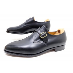 NEUF CHAUSSURES JOHN LOBB FOULD 12EE 47 MOCASSINS A BOUCLE EN CUIR NOIR 1445€